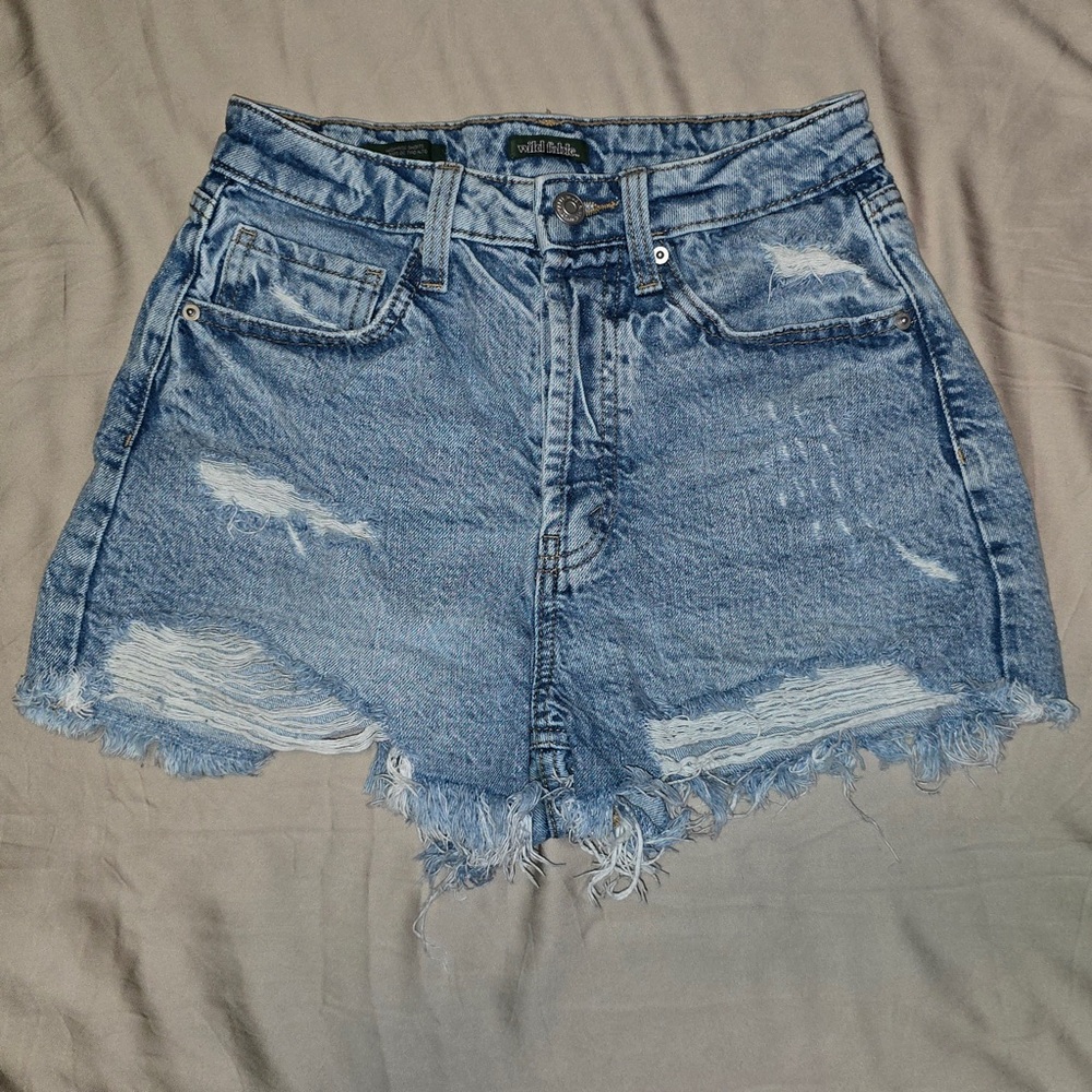 Wild Fable High-Rise Distressed Denim Shorts